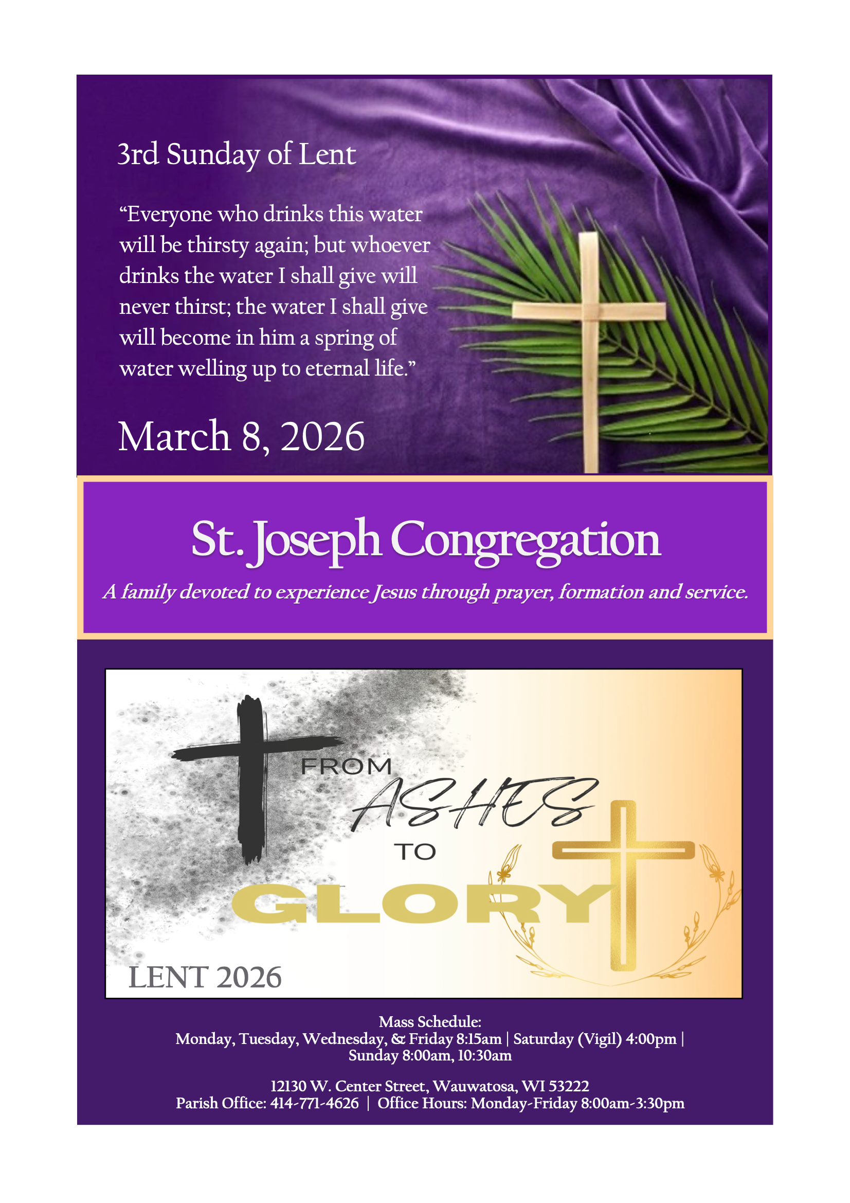 St. Joseph Catholic Church, Wauwatosa, Wis. - Bulletin