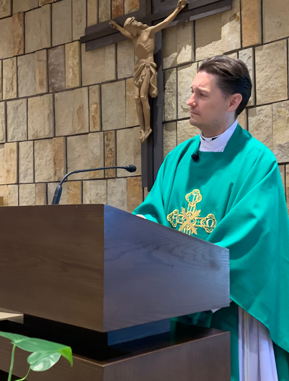 Mass at St. Joseph Catholic Church in Wauwatosa, Wisconsin