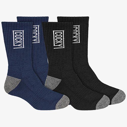 Merino Socks 2 Pack – Black/Bule