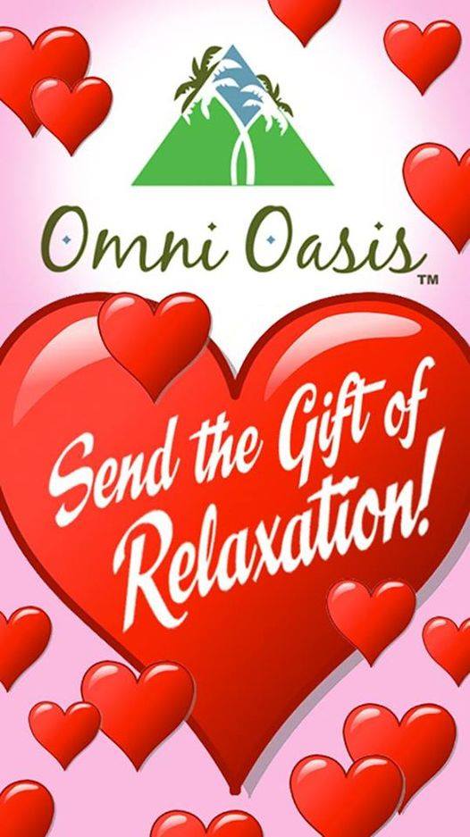 Omni Oasis logo framed by autumn leaves; 