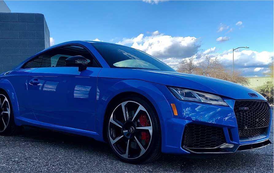 Blue Audi TT RS