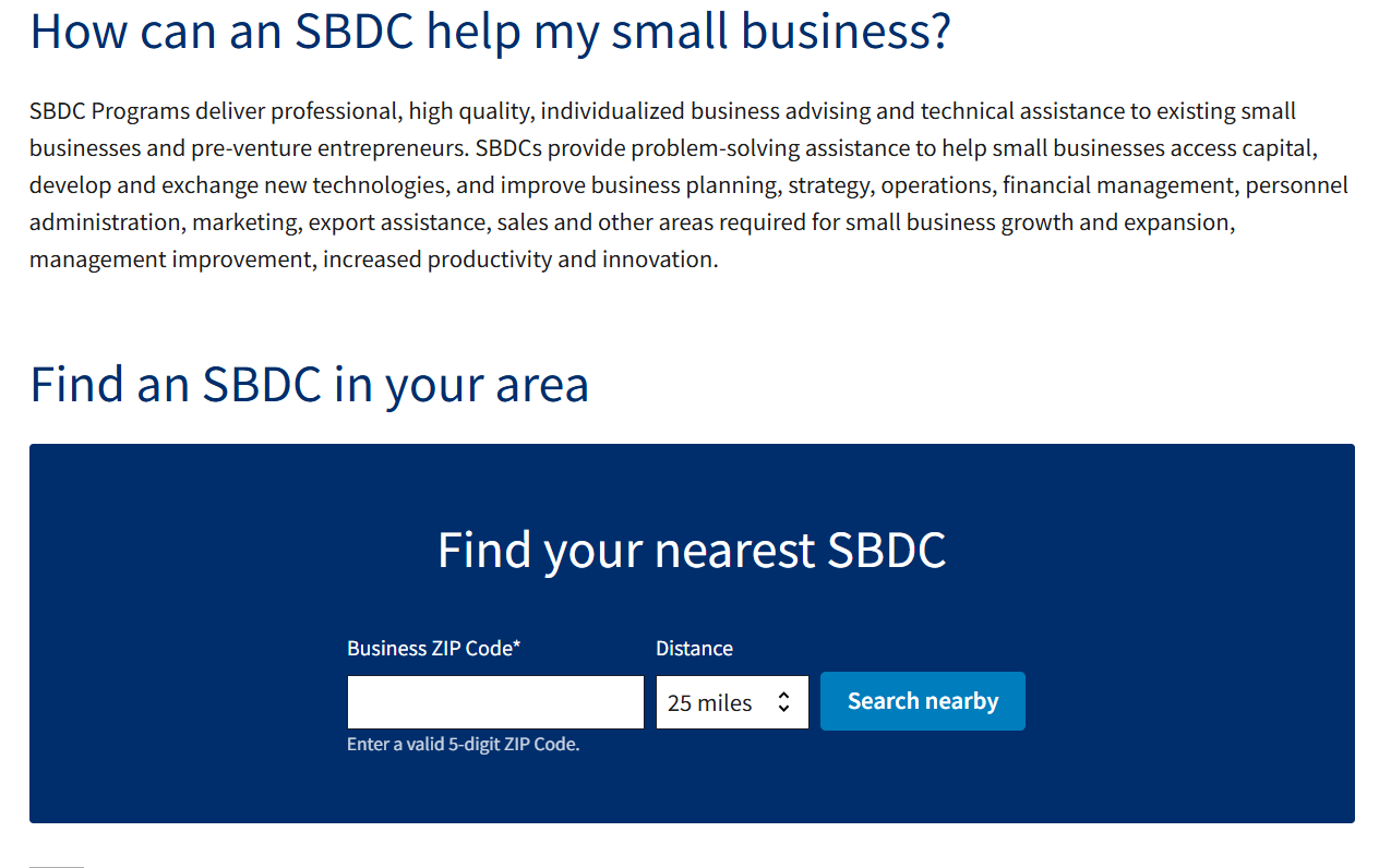 Small Business Development Center Finder Resource for Poderoso Media article on how to start a business: a step by step guide.