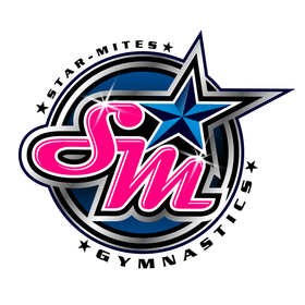 Star-Mites Gymnastics logo: Pink 