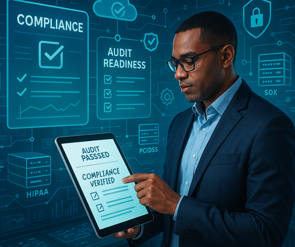 Automated compliance dashboards simplify audits and prove regulatory readiness for HIPAA, PCI DSS