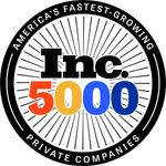 Inc. 5000 award logo. Features the Inc. logo and the words Inc. 5000 award logo. Features the Inc. logo and the words