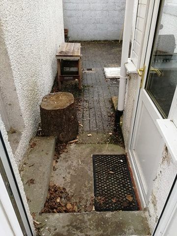 Knox Construction back garden project before