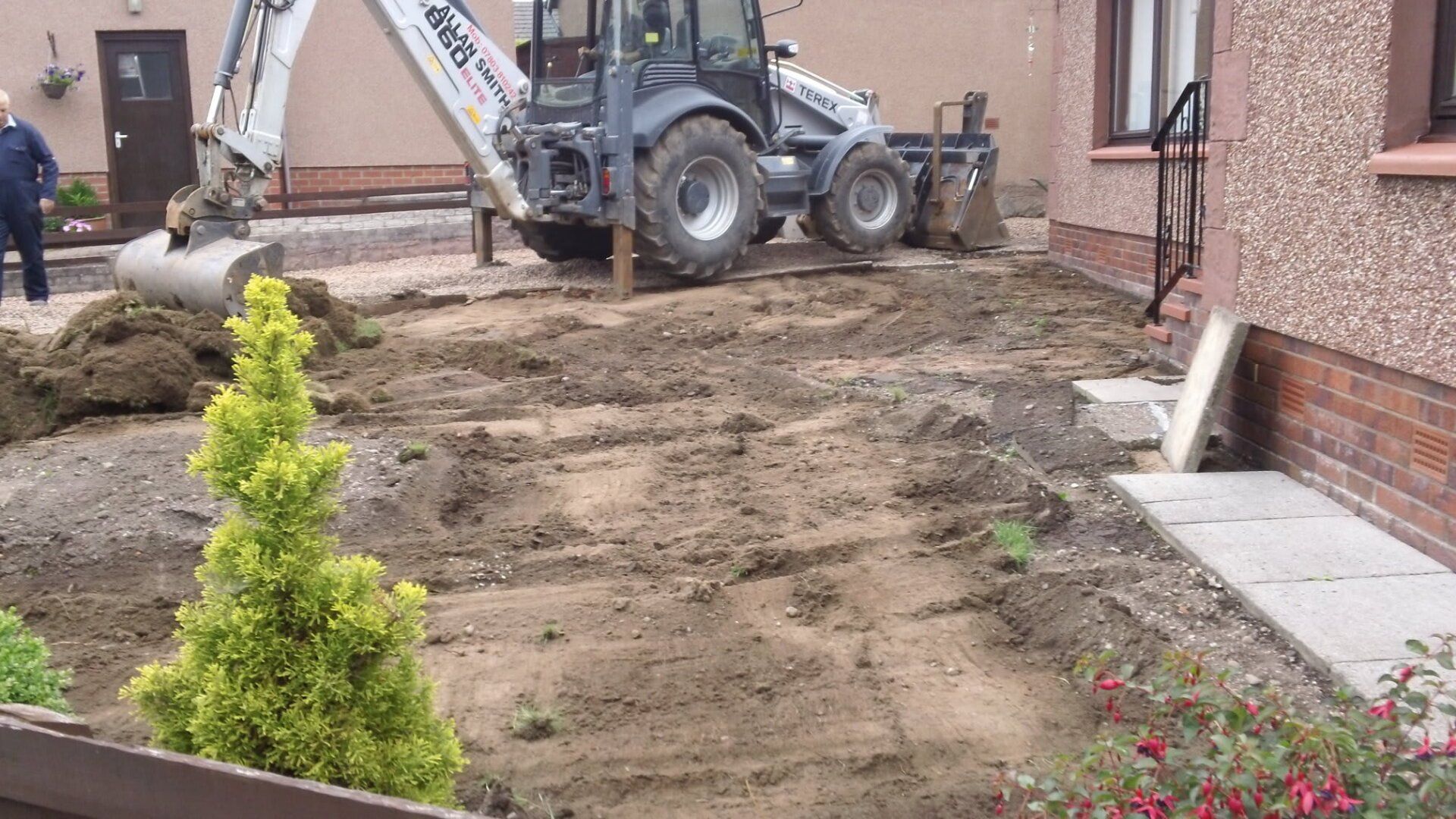 Knox Construction tractor working on soil