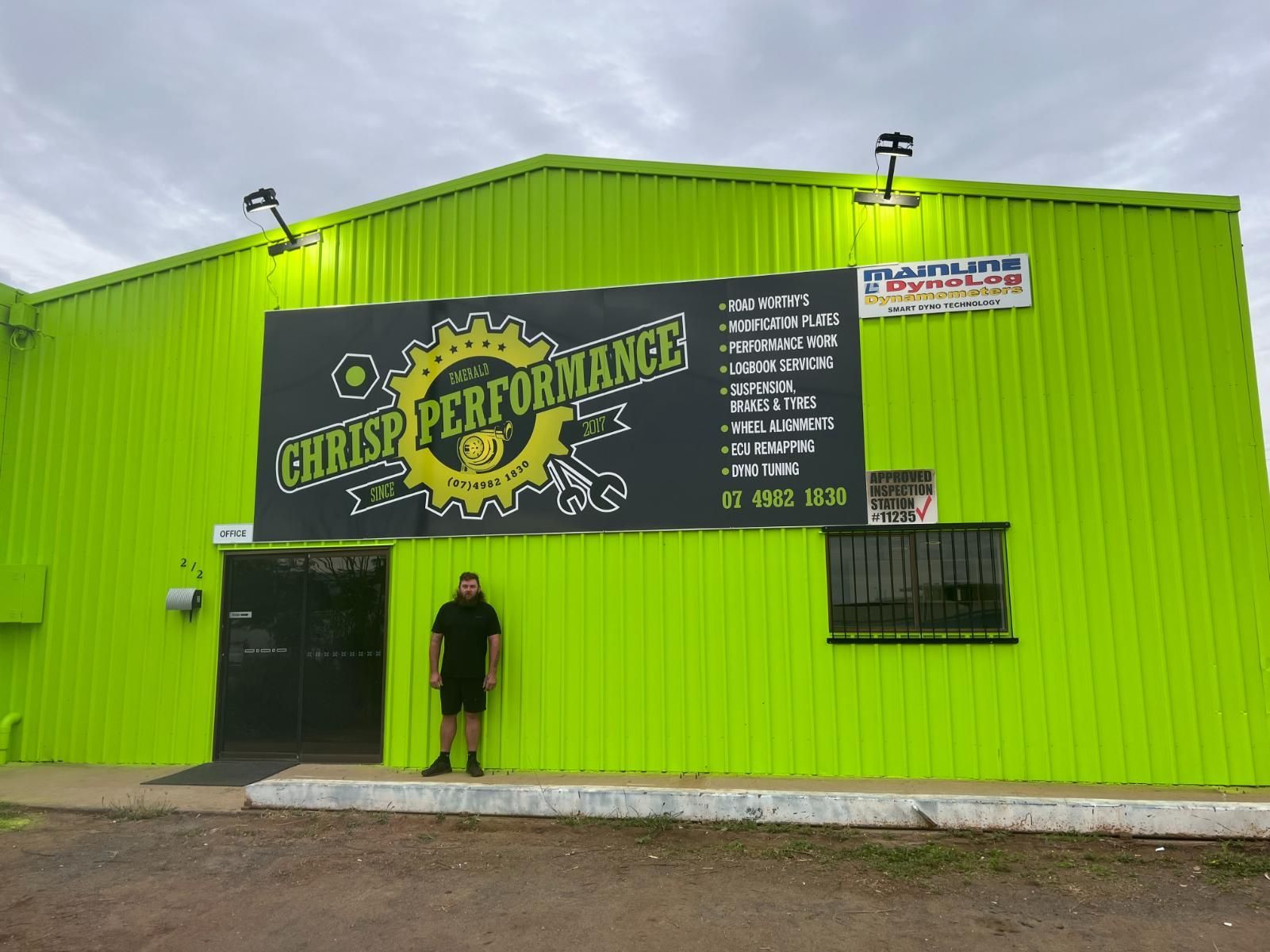 Man Standing In Front Of Chrisp Performance Building — Chrisp Performance in Emerald, QLD