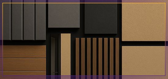 Abstract geometric pattern in black, tan, and brown with vertical and horizontal blocks