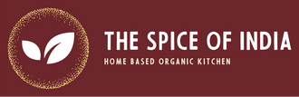 a logo for the spice of india home based organic kitchen