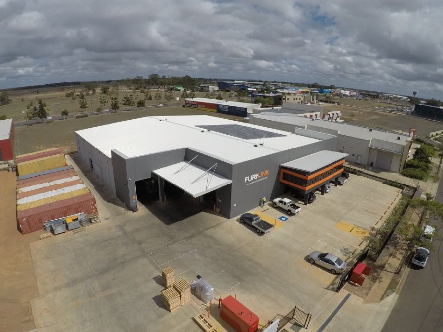 Furn Link Building Aerial View — Certcorp DGL in Bundaberg South, QLD