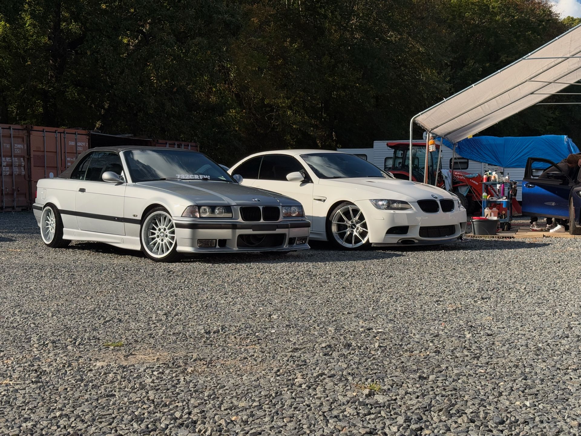 BMW E36 and E92 M3 parked after full detail service at Supreme Car Care in Old Bridge, NJ
