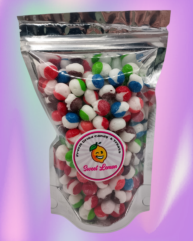 A bag of candy that says sweet lemon on it