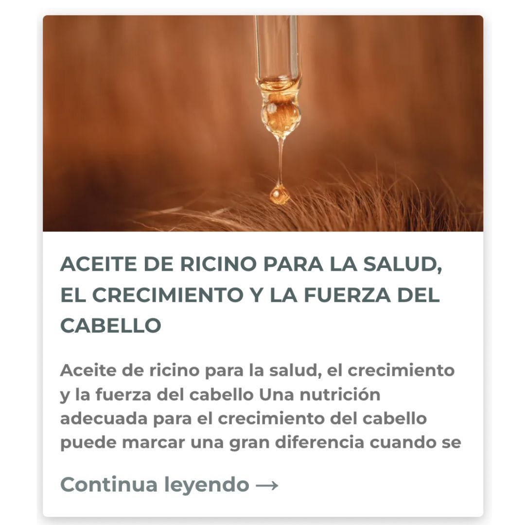 Aceite de ricino para la salud el crecimiento y la fuerza del cabello