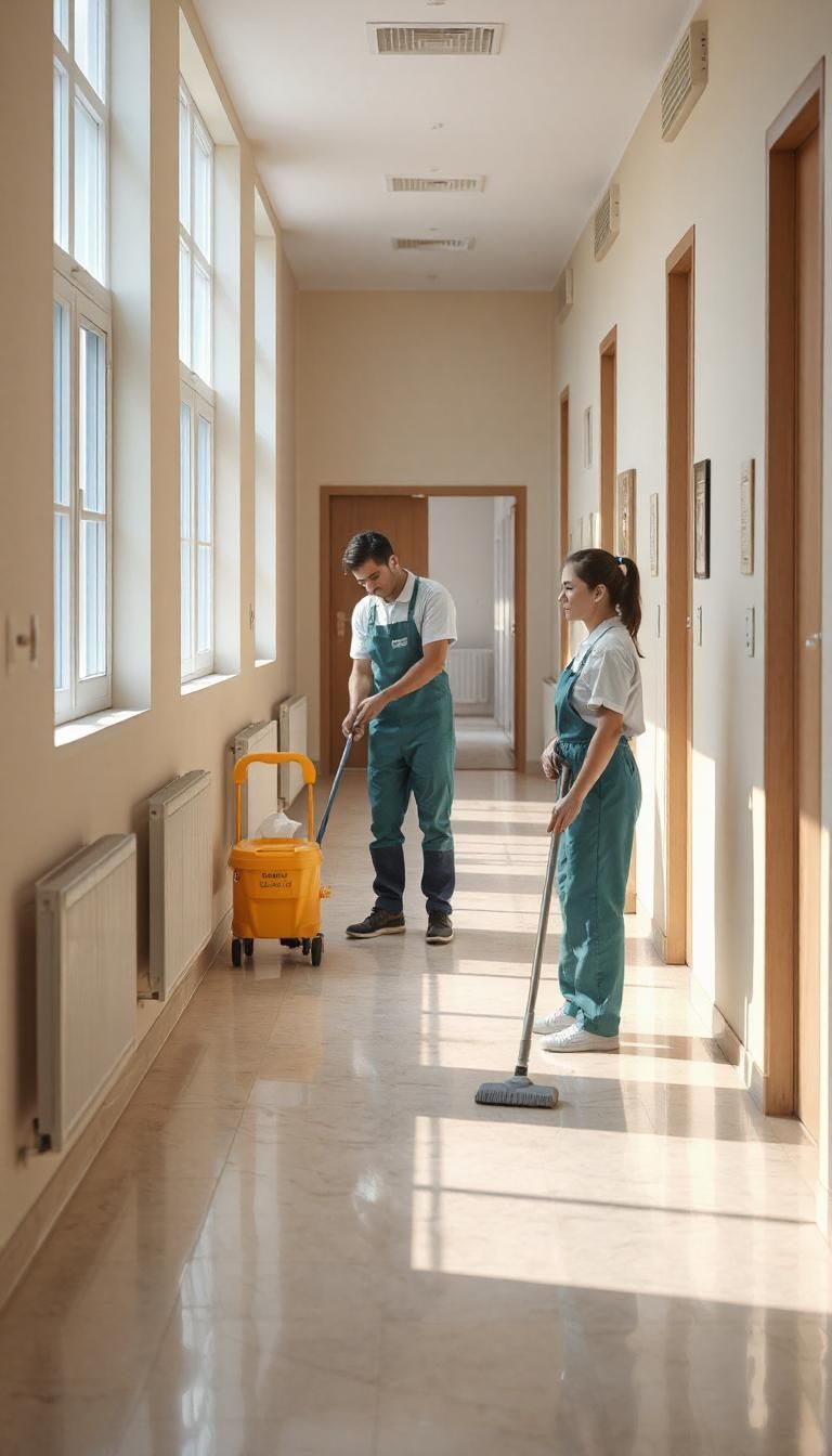 A team of professional cleaners cleaning the education facilities like school, colleges & unversity