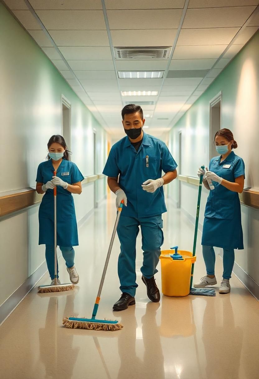 professional cleaners in hospital