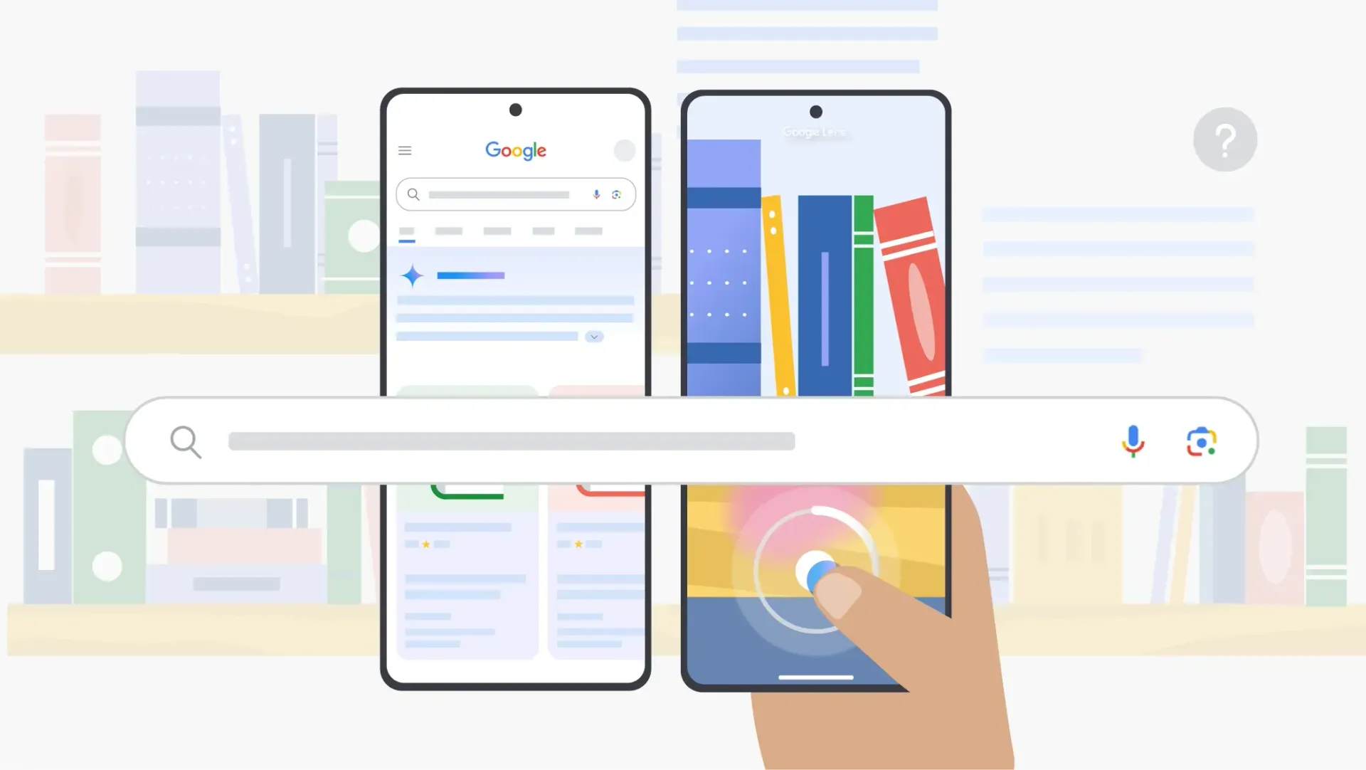 Illustration of mobile phone experience on web