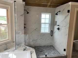 Bathroom Beautiful Glass Door — Atascadero, CA — Artistic Glass