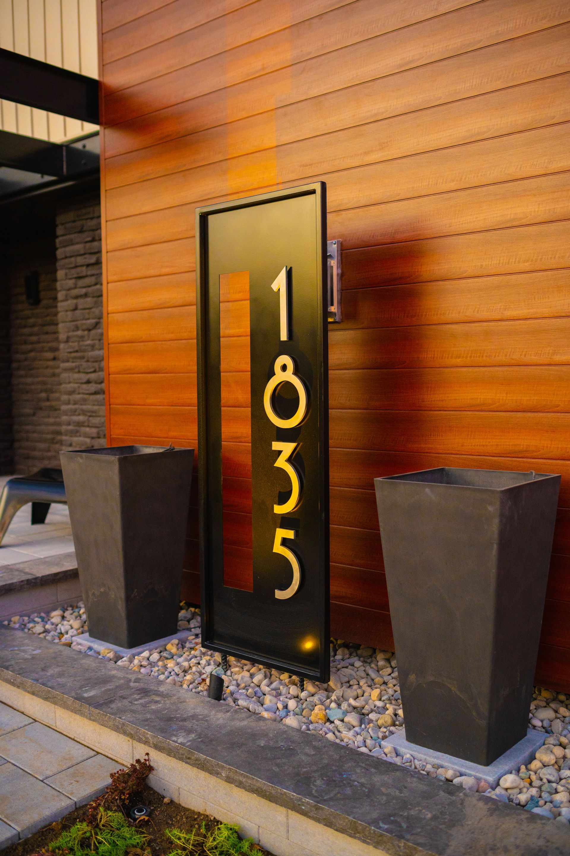 A black door with the number 1 on it