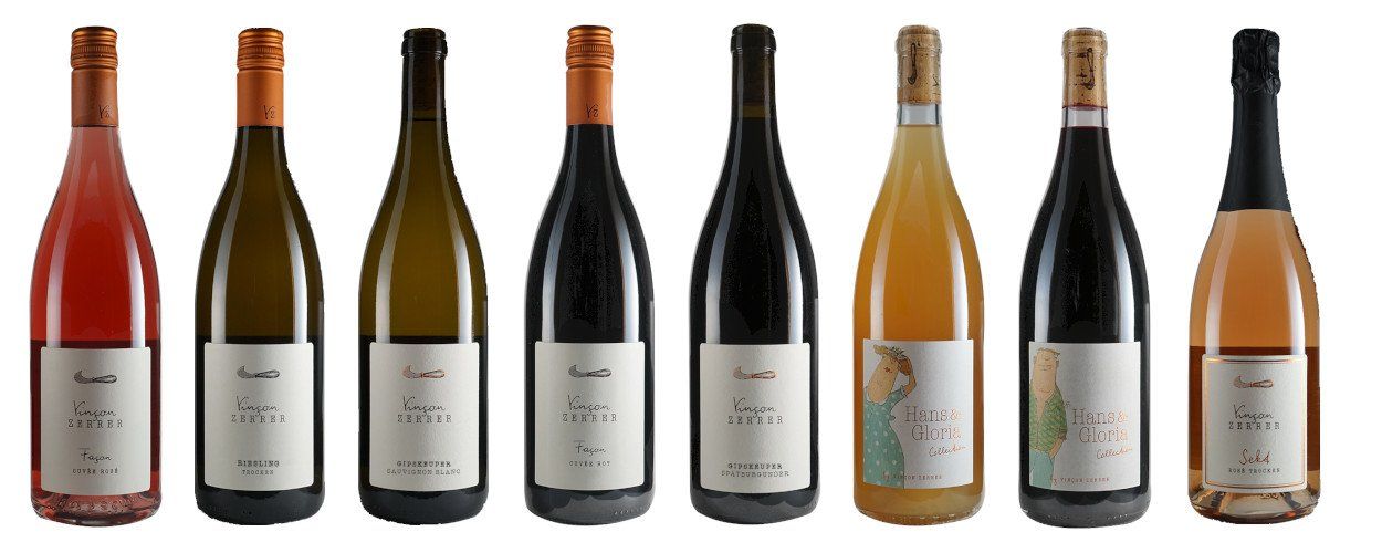 6 Flaschen Biowein Rotwein, Weißwein und Roséwein vom Weingut Vinçon-Zerrer aus dem Weinanbaugebiet Württemberg