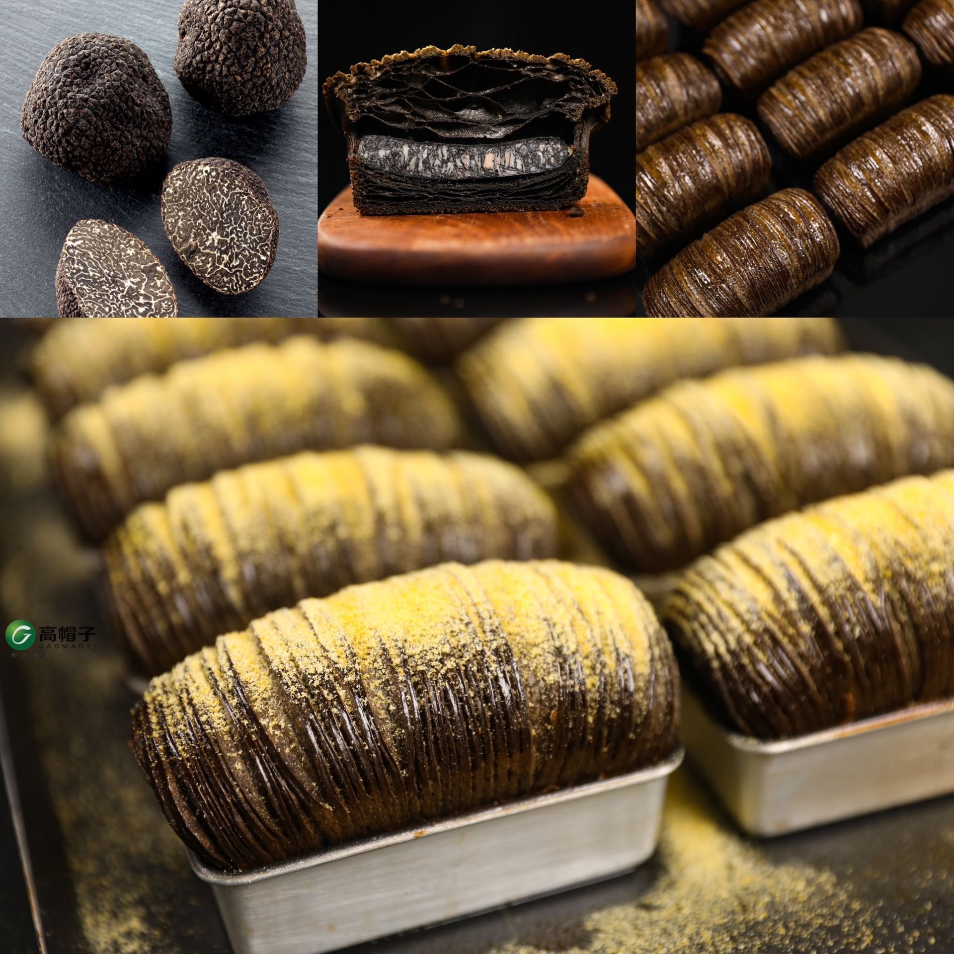 Un collage d'images montrant différents types de pain