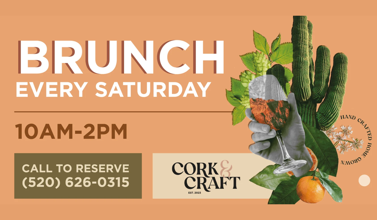 A free three-course brunch for Wildcats every Saturday  at Cork & Craft in Tucson!