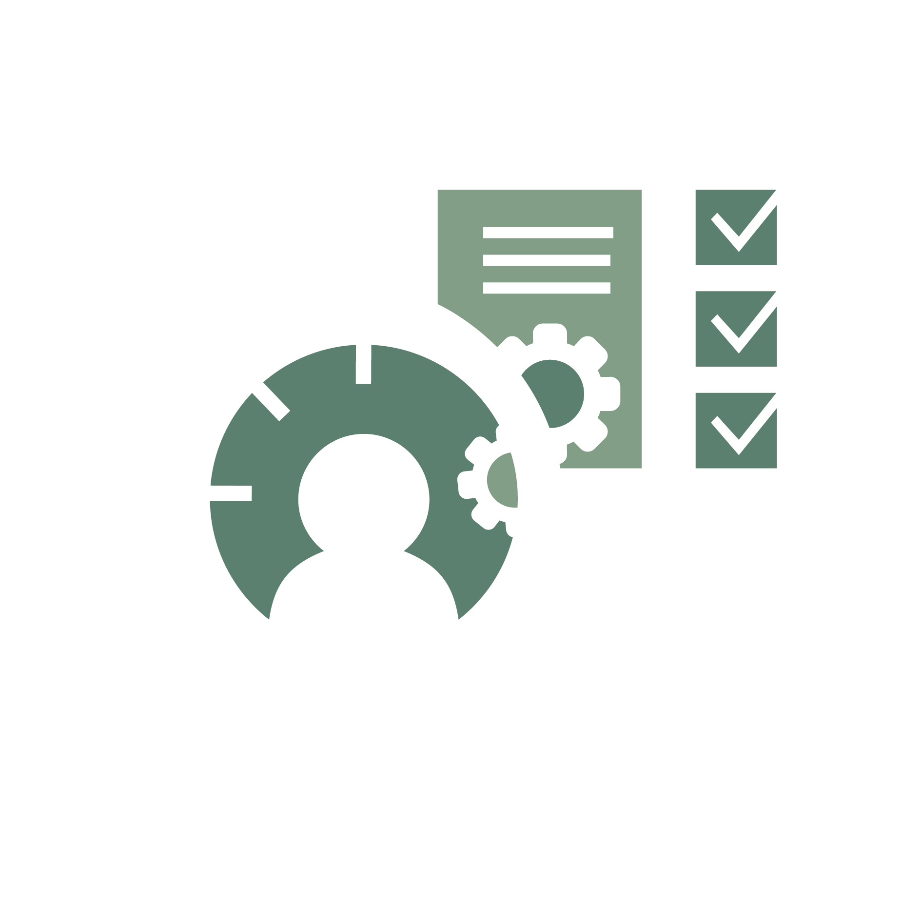 Hand holding a document with a person icon, checkmark, and signature.