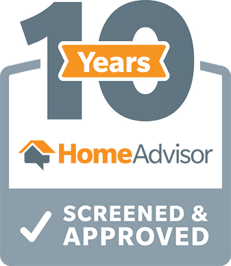 The home advisor logo is screened and approved for 10 years.