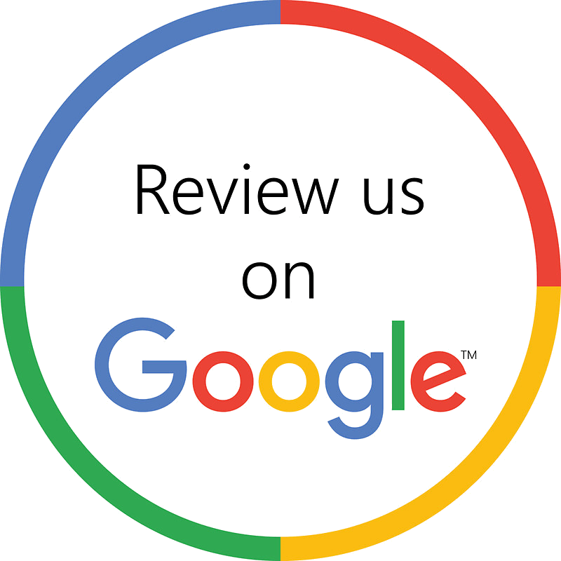 A google logo that says review us on google