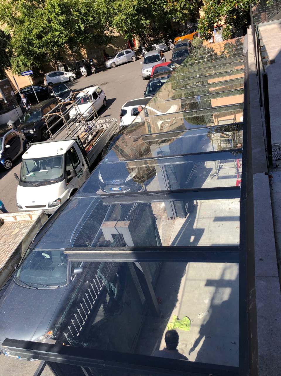 copertura in vetro resistente per parcheggio