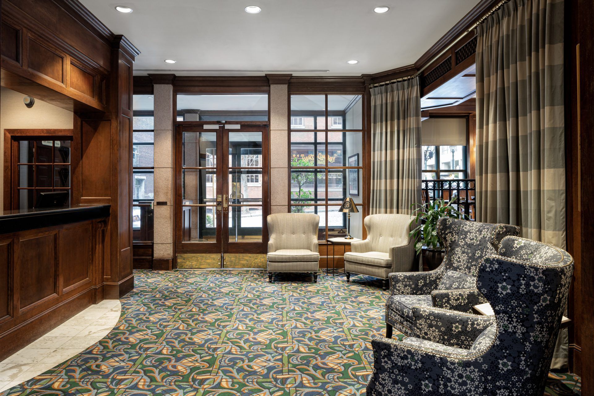 Lobby of The Berkeley Hotel in Richmond, Virginia