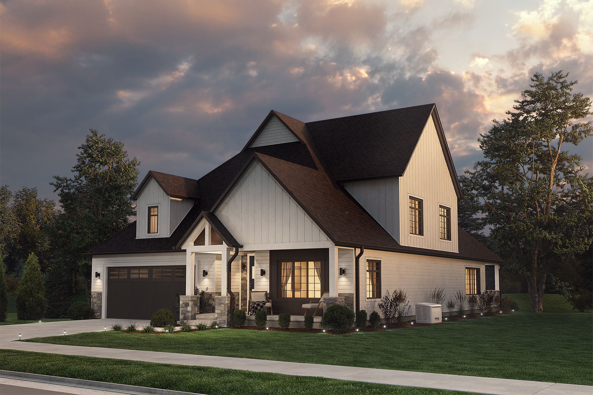 Residential House With Generac Next Gen