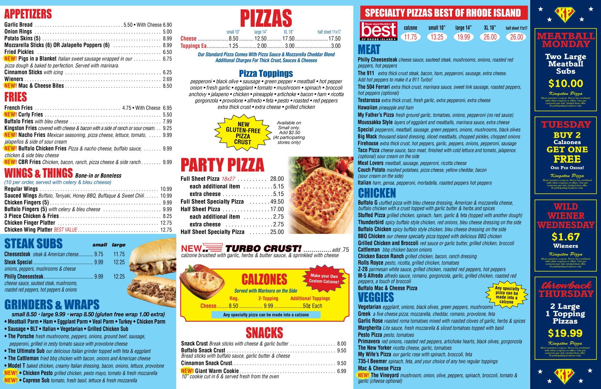 Sheet Pizza Kingston, RI Kingston Pizza