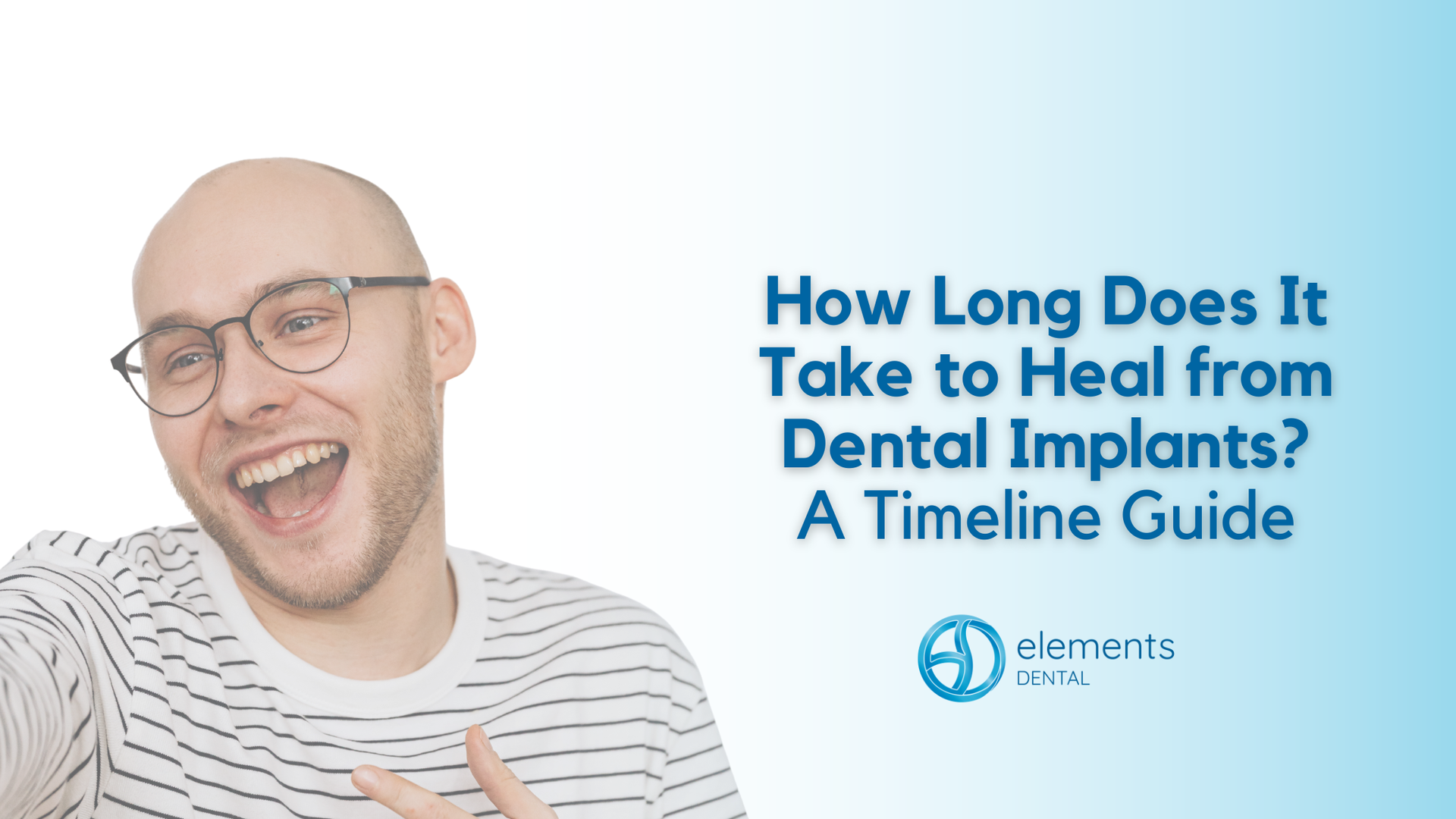 Smiling man with glasses next to text: 