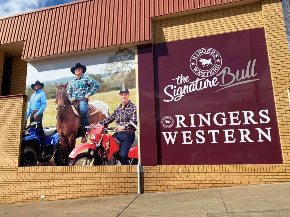 Ringers Westerns Custom Signage