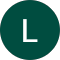 The letter l is in a green circle on a white background.