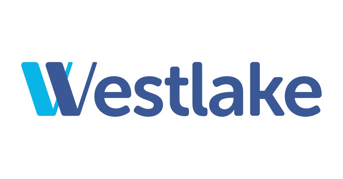 The westlake logo is blue and white on a white background.