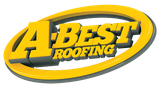 A best roofing logo on a white background