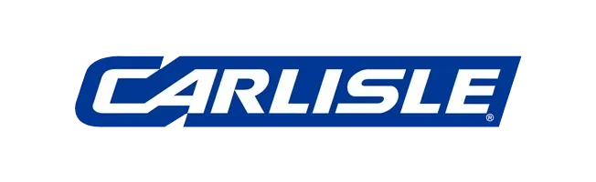 A blue and white carlisle logo on a white background