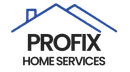 The Profix Home Services logo featuring a blue house outline above the bold black text "PROFIX HOME SERVICES".