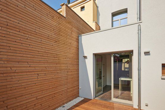 Wood Wall Cladding In A Residential House — Residential Wall Cladding in Townsville, QLD
