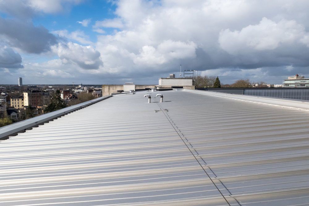 Restored Roof Of A Commercial Building