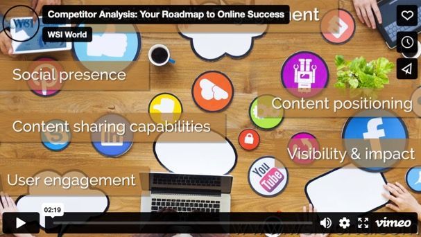 A video titled competitor analysis your roadmap to online success