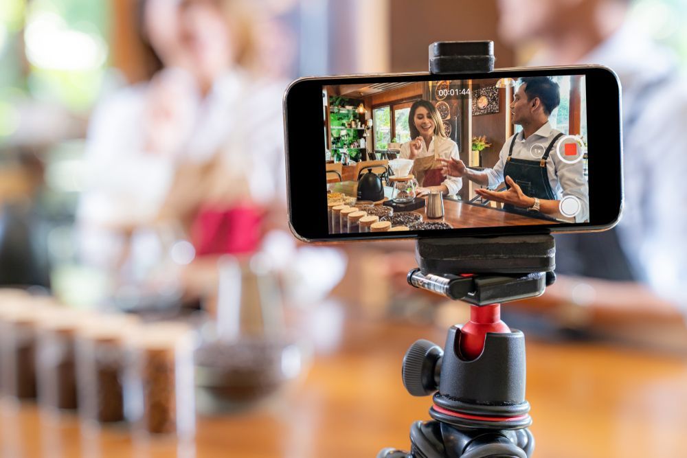 small business video with smart phone