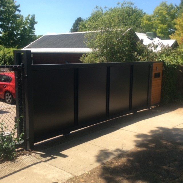 Solid Sliding Gate Side View — Canberra, ACT — Capital Doorworks