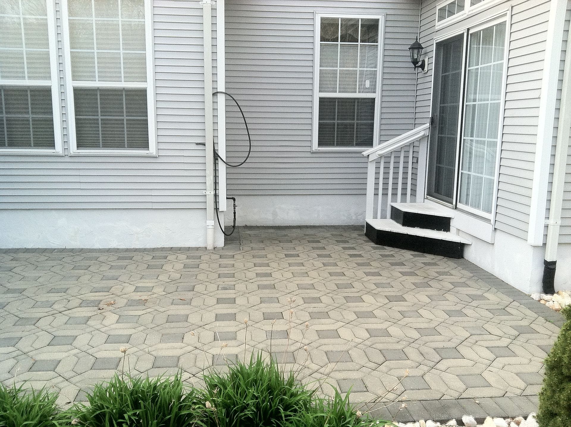 White House With A Patio And Stairs — Columbus, NJ — G & G Landscaping Construction, Inc.