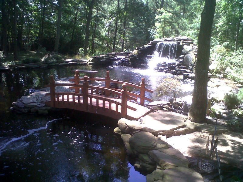 A Bridge Over A Pond — Columbus, NJ — G & G Landscaping Construction, Inc.