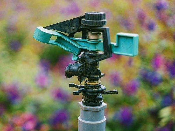 A Close Up Of A Sprinkler In A Garden — Columbus, NJ — G & G Landscaping Construction, Inc. A Close Up Of A Sprinkler In A Garden — Columbus, NJ — G & G Landscaping Construction, Inc.