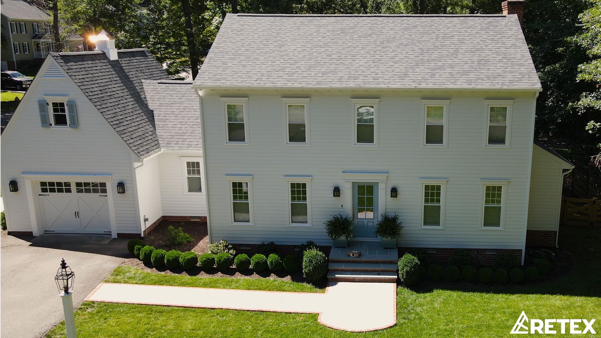 RETEX Midlothian VA roof replacement with Owens Corning Duration “Estate Gray” asphalt shingles.