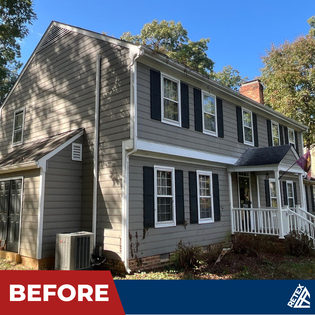 Before – RETEX siding replacement on North Chesterfield VA home.
